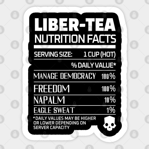 Helldivers 2 'Liber-tea' Nutrition Sticker by thestaroflove